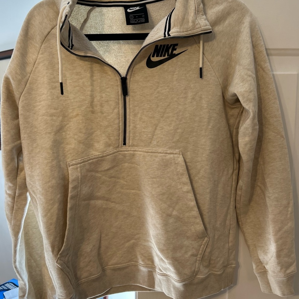 Nike Tan Zip Up Jacket with Adjustable Ventilation